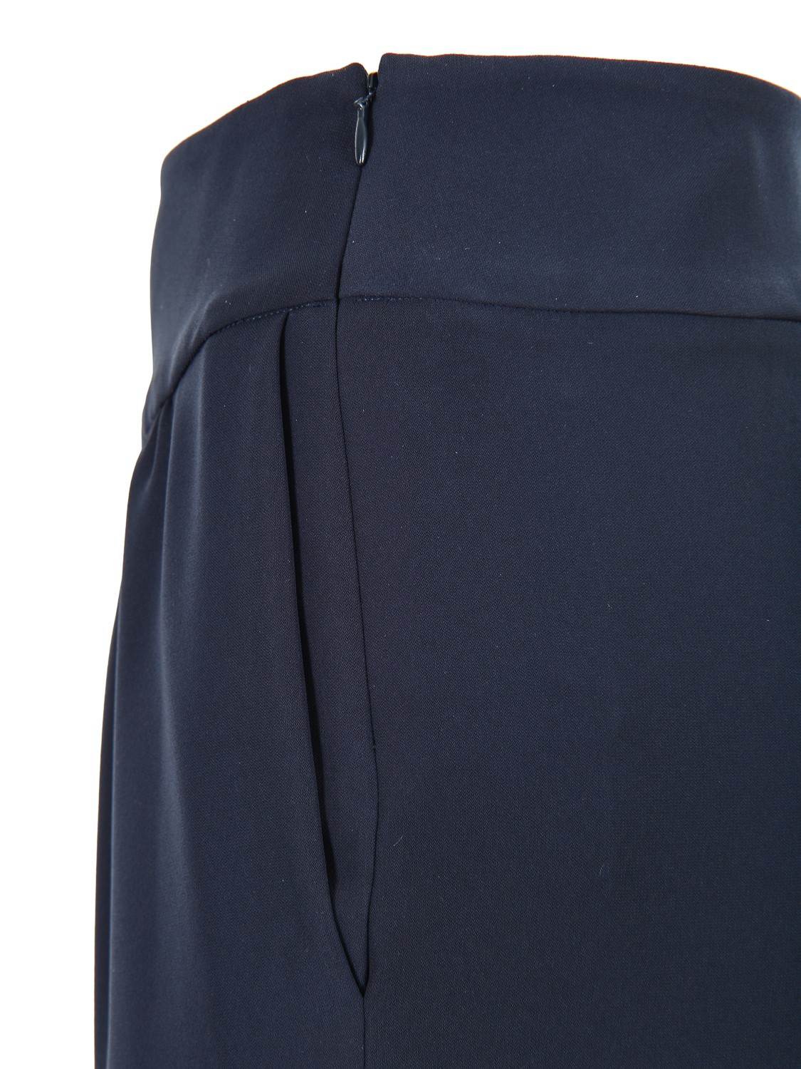 shop EMPORIO ARMANI  Pantalone: Emporio Armani pantalone blu.
Vita alta con fascia.
Increspato.
Zip laterale.
Tasche anteriori a filetto.
Composizione: 100% poliestere.. WNP17T WM015-920 number 6900417